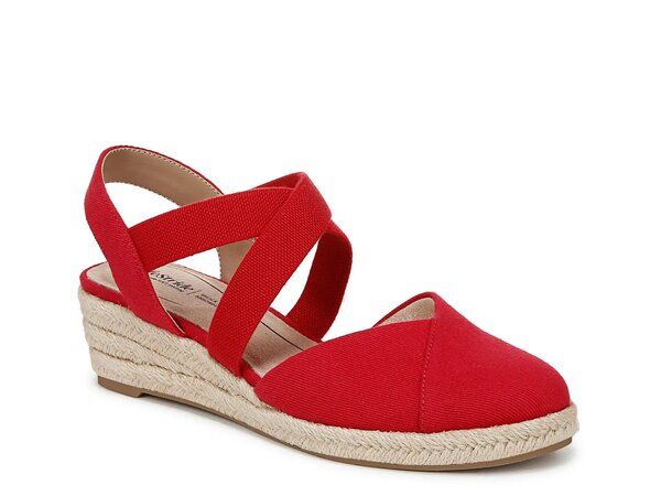 ライフストライド レディース シューズ サンダル LifeStride Kimball Espadrille Wedge Sandal Red レッド
