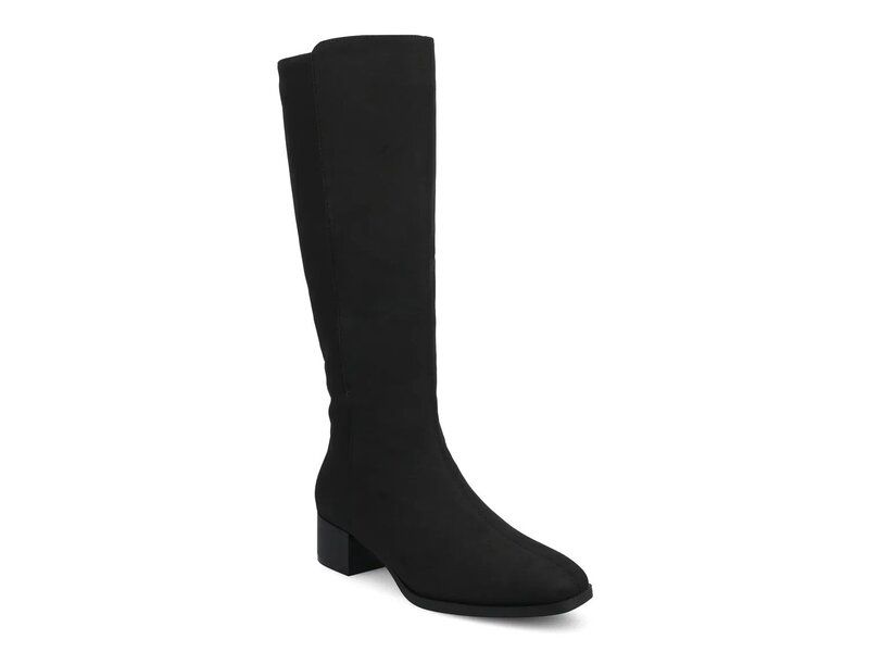 ジャーニー レディース シューズ ブーツ・レインブーツ Journee Devri Boot Black Suede ブラック