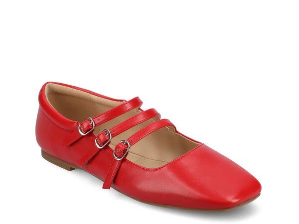ジャーニー レディース シューズ パンプス Journee Darlin Flat Red レッド