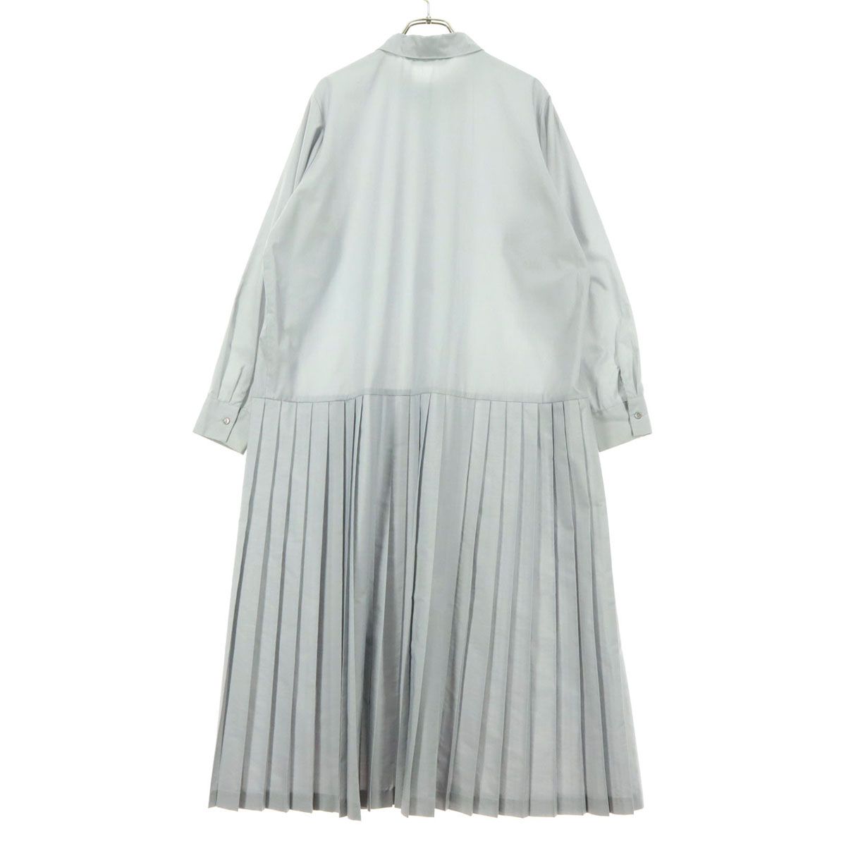 美品✨mizuiroind ミズイロインド　ロングワンピース　グレー mizuiro ind ミズイロインド 日本製 長袖 ロング シャツワンピース