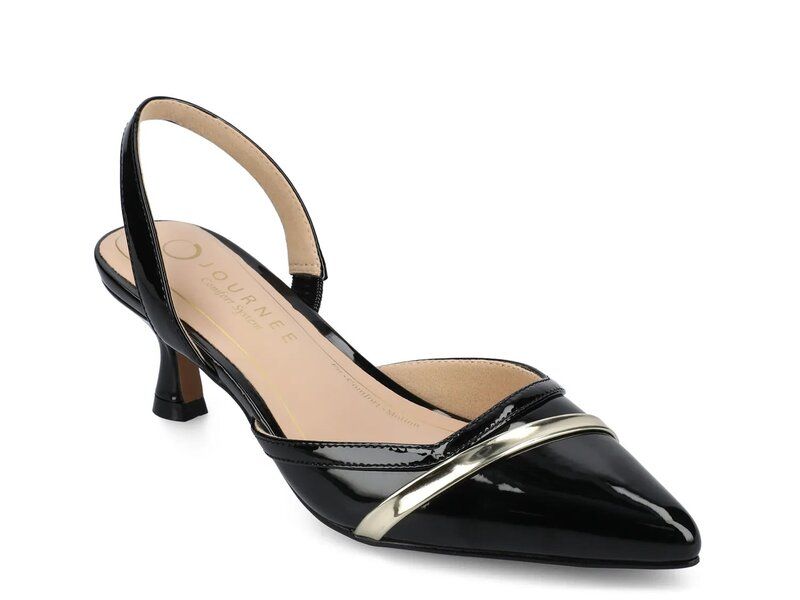 ジャーニー レディース シューズ パンプス Journee Nellia Pump Black Patent ブラック