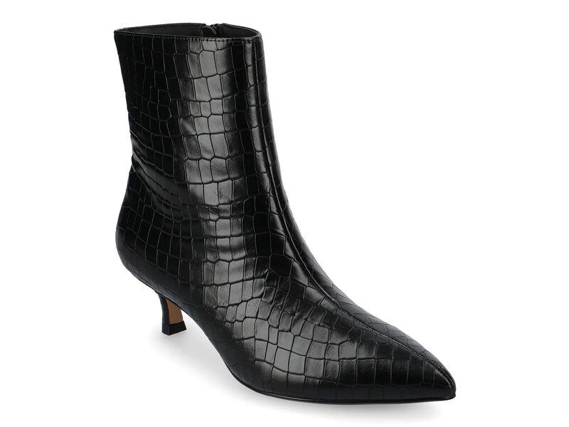 ジャーニー レディース シューズ ブーツ・レインブーツ Journee Arely Bootie Black Croc Print ブラック