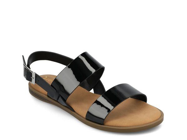 ジャーニー レディース シューズ サンダル Journee Lavine Sandal Black Patent ブラック