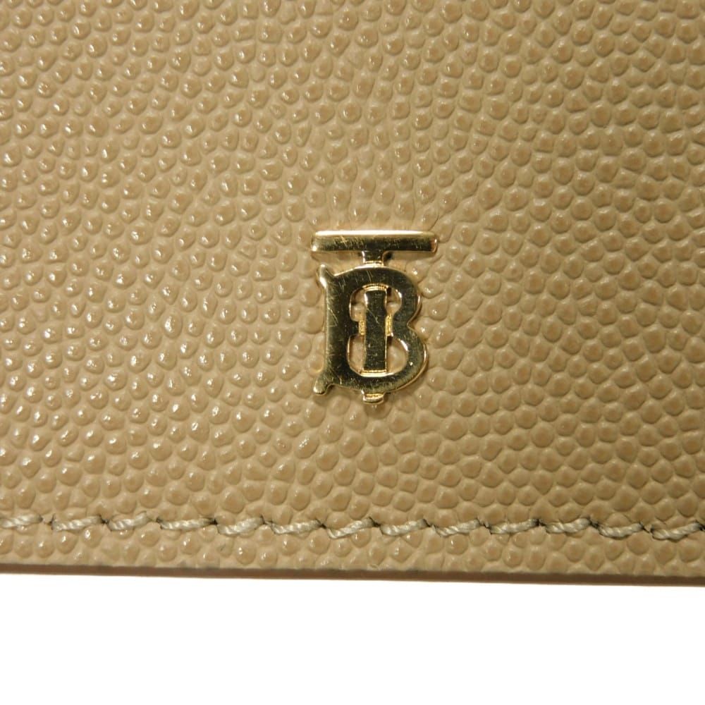 BURBERRY バーバリー TB チェーンウォレット 美品 グレイン カーフ