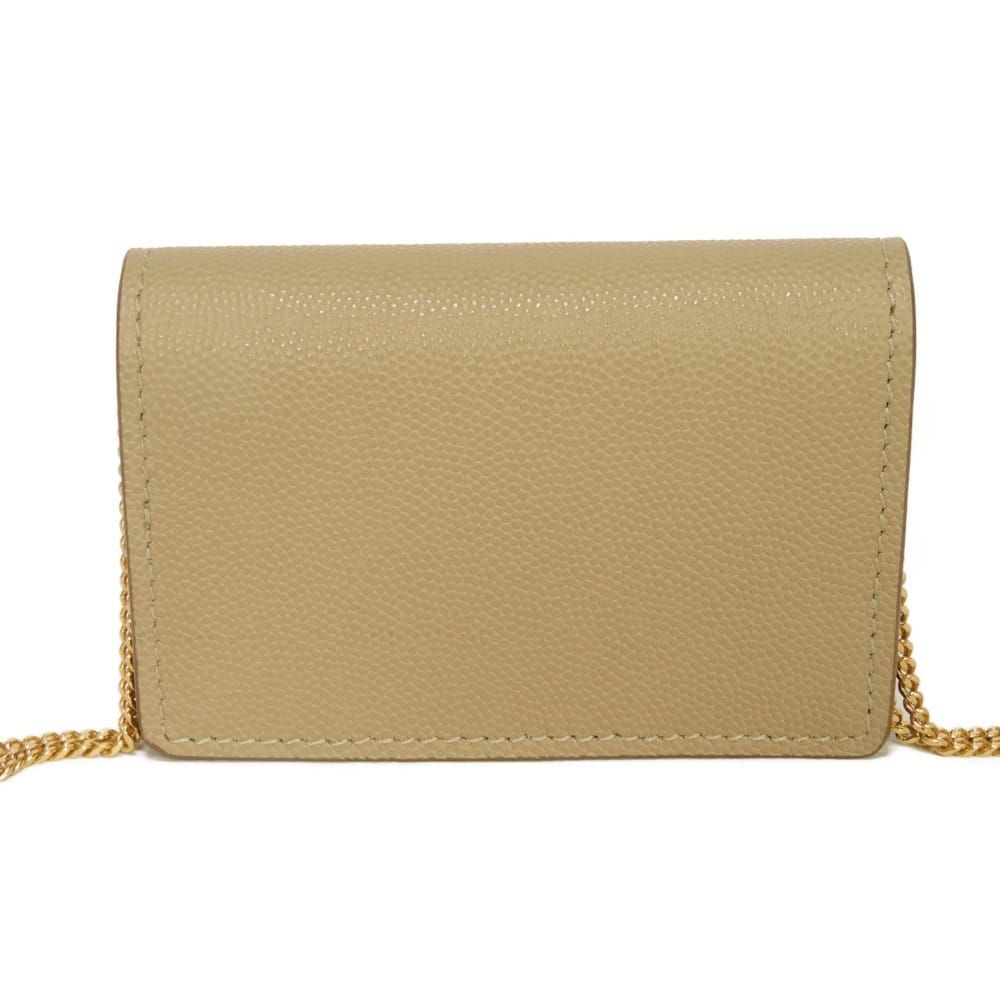 BURBERRY バーバリー TB チェーンウォレット 美品 グレイン カーフ