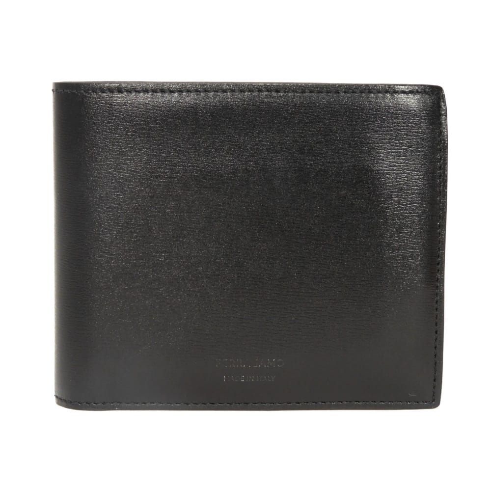 Salvatore Ferragamo サルヴァトーレフェラガモ バイフォールド ウォレット 現行 パルメラート カーフ 札入れ カードケース コインケース 新ロゴ ブラック 二つ折り財布 661329