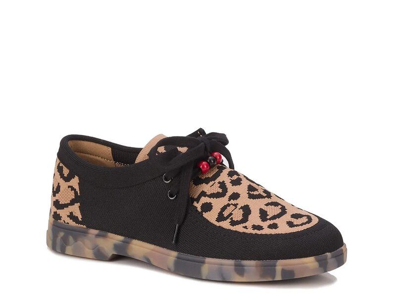 ロスハンマーソン レディース シューズ オックスフォード Ros Hommerson Greer Oxford Black Leopard Print ブラック