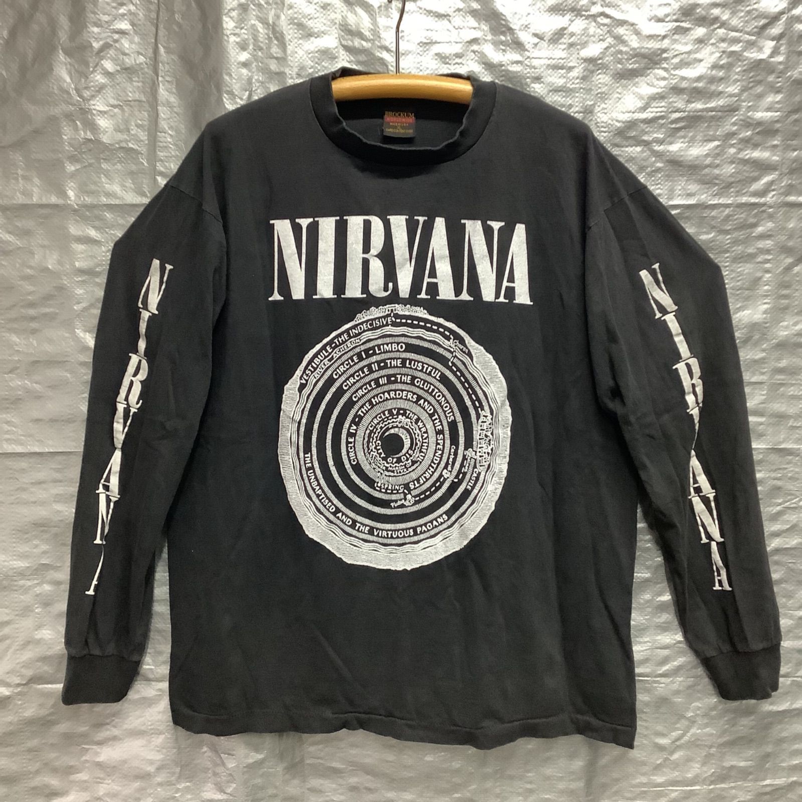 NIRVANA ロングTシャツ XLサイズ、Lサイズ ニルヴァーナ 長袖Tシャツ BROCKUM