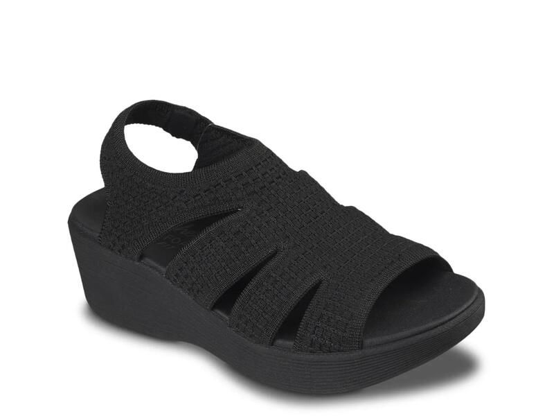 スケッチャーズ レディース シューズ サンダル Skechers Parallelite Dreammaker Wedge Sandal Black ブラック