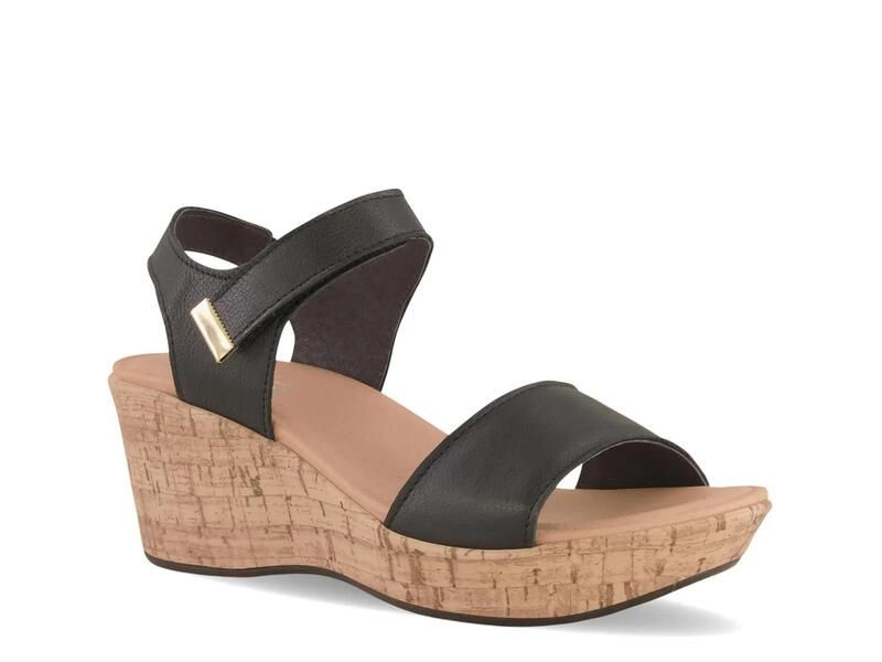 ナオト レディース シューズ サンダル Naot Summer Wedge Sandal Black Leather ブラック