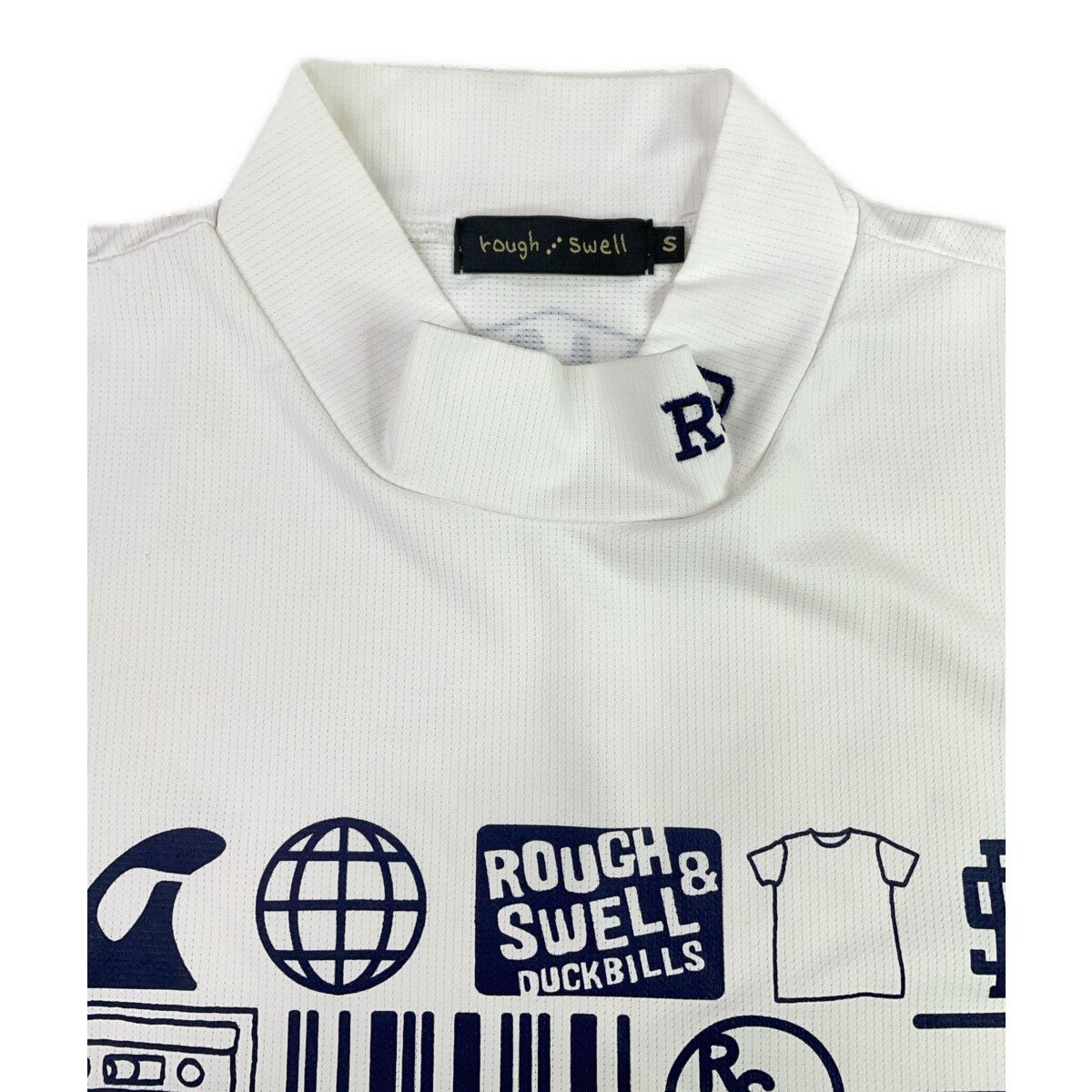 中古 メンズ ラフ＆スウェル rough&swell 半袖シャツ S 白 ホワイト