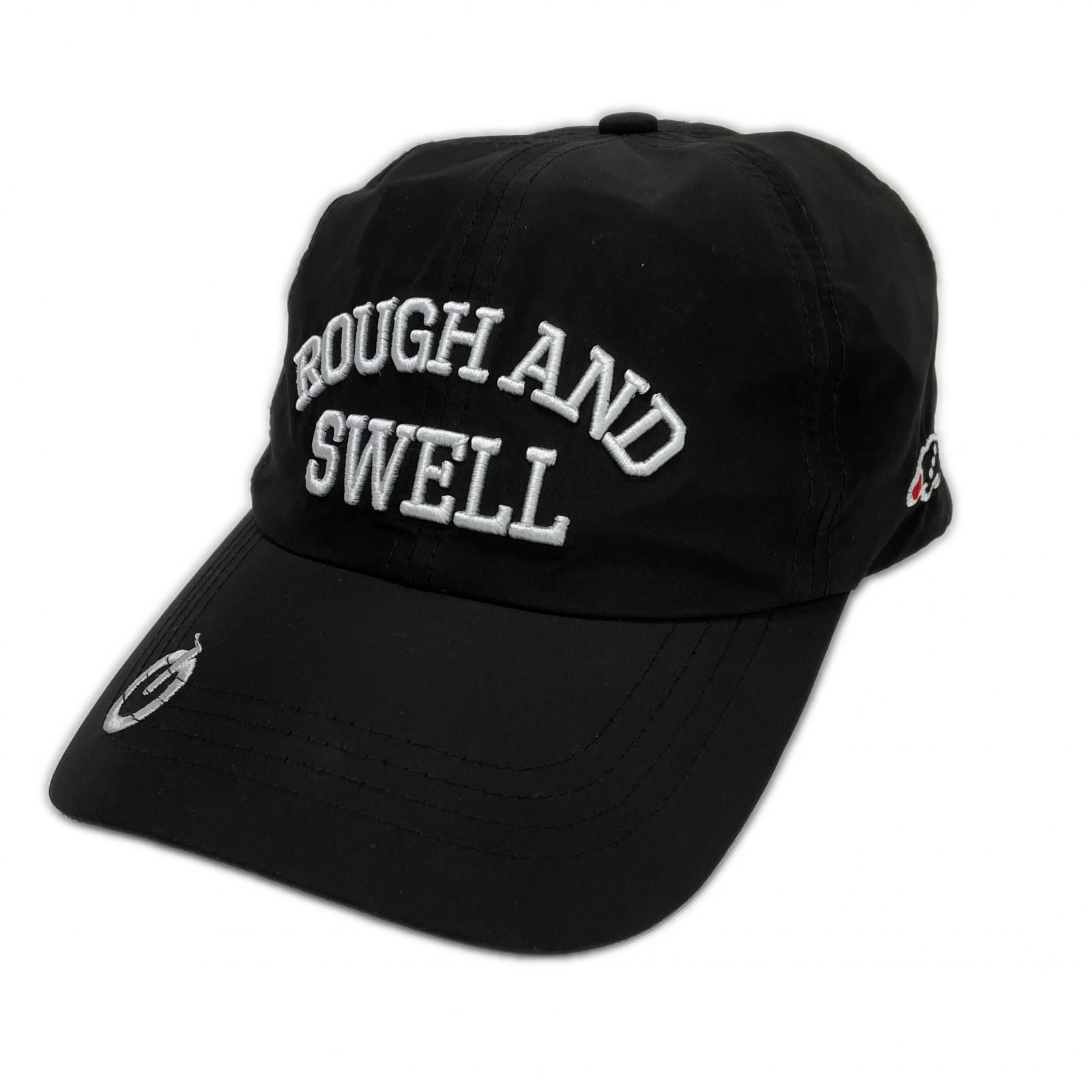 中古 ラフ＆スウェル rough&swell キャップ フリー ブラック 立体ロゴ刺しゅう 速乾 撥水