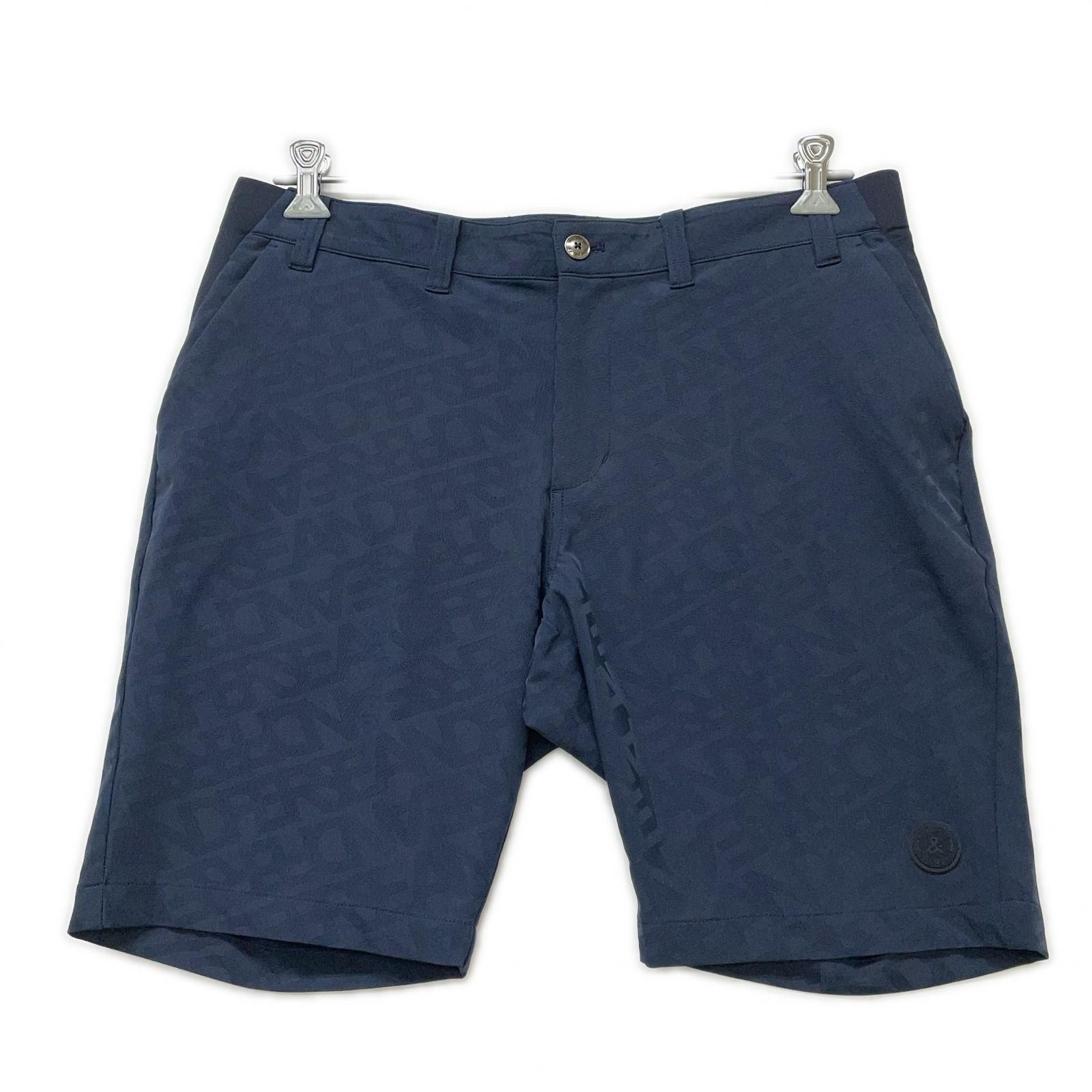 中古 メンズ アンパスィ and per se ハーフパンツ LL 紺 ネイビー 総柄