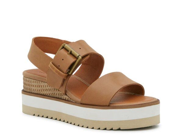 ラッキーブランド レディース シューズ サンダル Lucky Brand Tebra Wedge Sandal Cognac