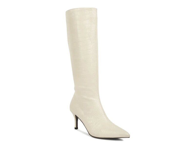 ロンドンラグ レディース シューズ ブーツ・レインブーツ London Rag Uptown Wide Calf Boot Beige Croc Print ベージュ