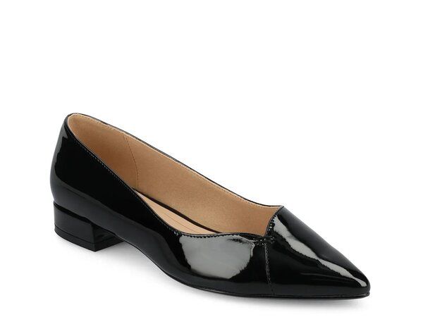 ジュルネ コレクション レディース シューズ パンプス Journee Collection Carmin Flat Black Patent ブラック