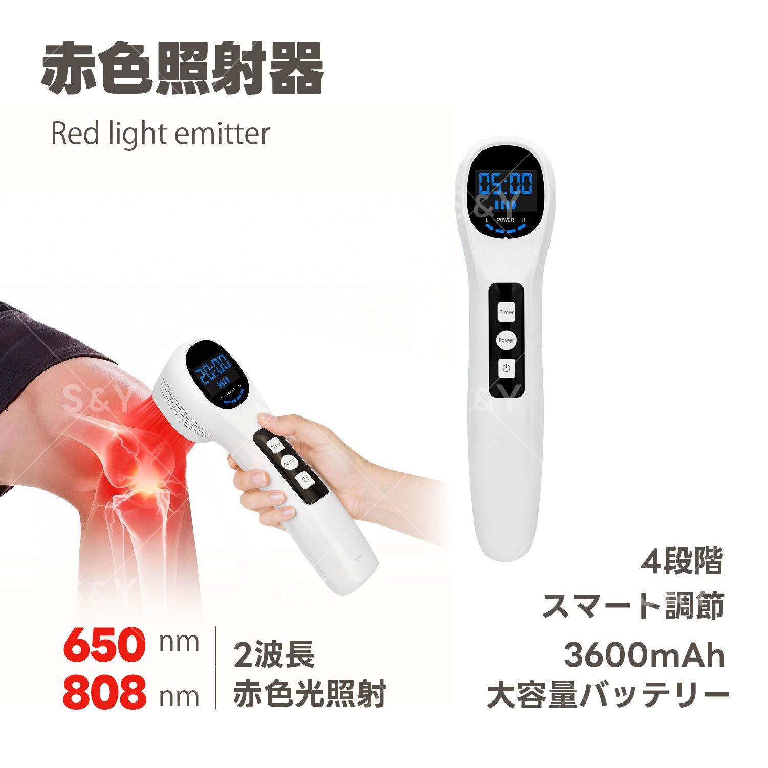 Kurflo 赤色照射器 家庭用 650nm赤色光 808nm赤外線 簡単操作 自宅用 贈り物 ペット対応 父の日 母の日 敬老の日 プレゼント