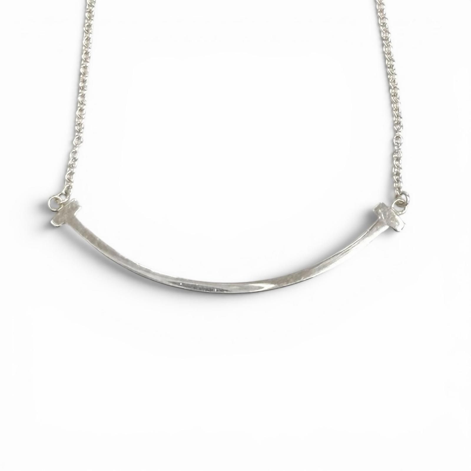 美品☆TIFFANY&Co. ティファニー ティファニーT スマイル ペンダント 