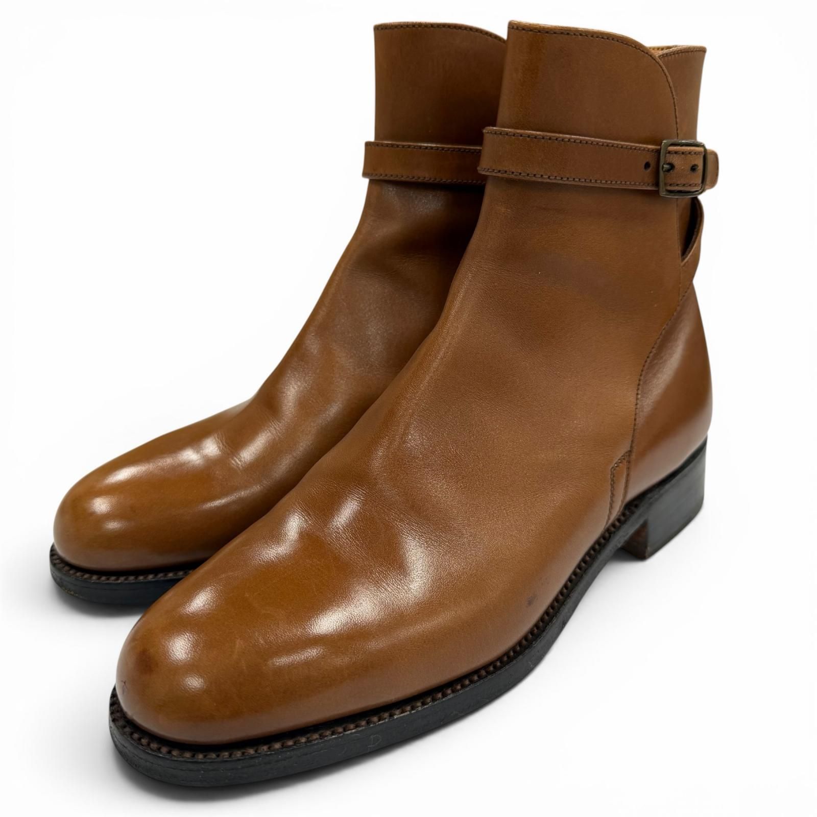 美品▼J.M WESTON ジェイエムウエストン 308430 794 レザー ベルト付き ジョッパーブーツ ショートブーツ ブラウン 4 (23.5cm) レディース 純正シューツリー付き