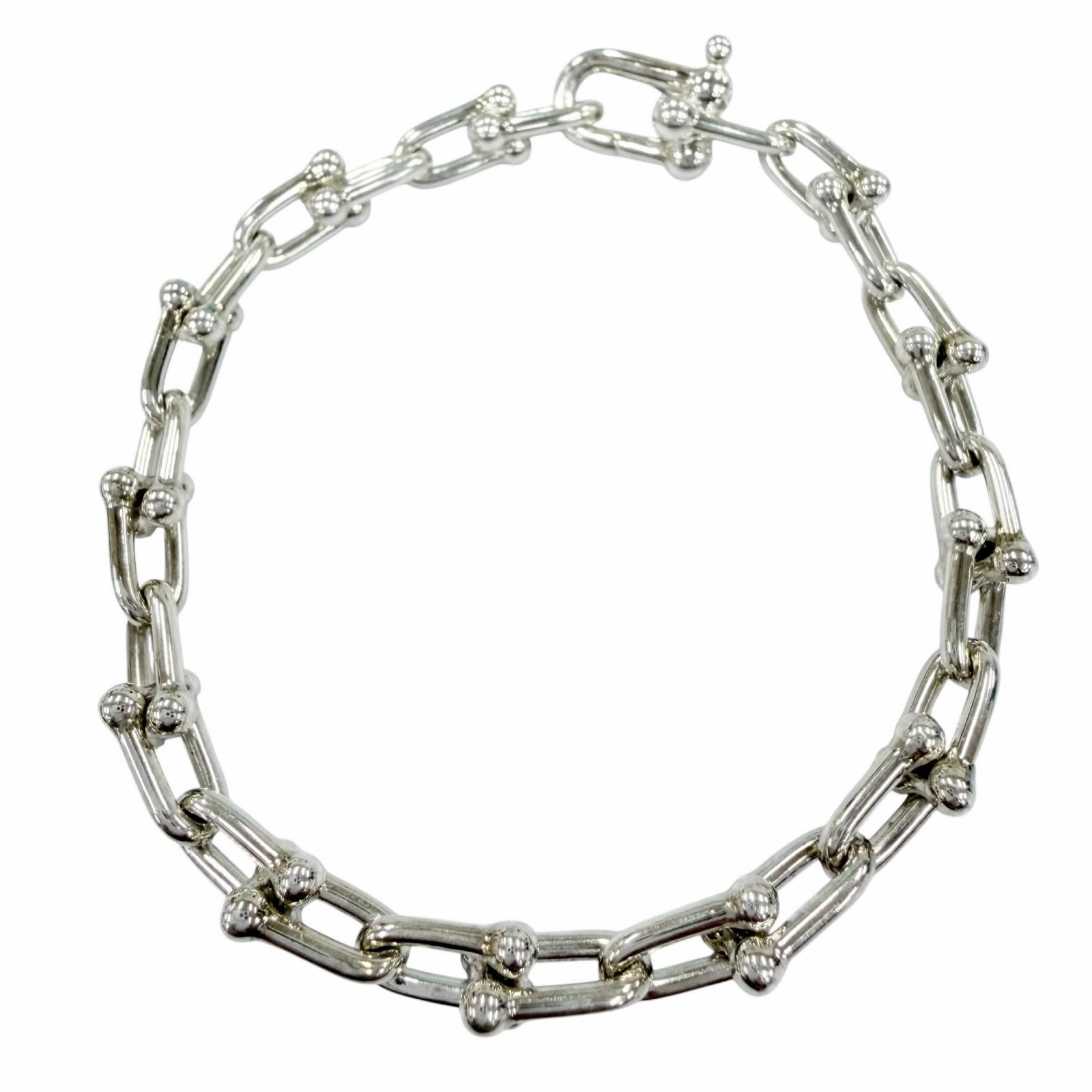 美品☆TIFFANY&Co. ティファニー ハードウェア スモールリンク ブレスレット 925 26コマ シルバー 重量18.4g レディース 箱・保存袋付き 定価204,600円