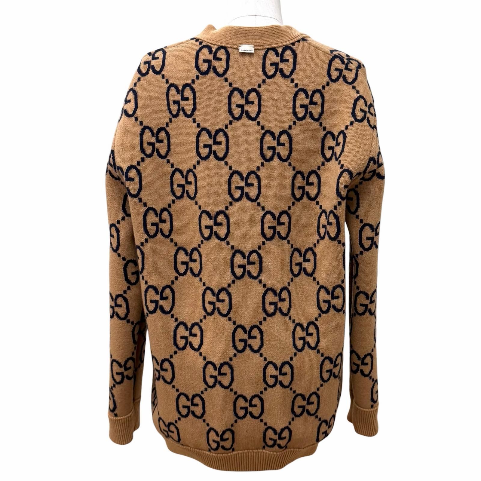 未使用品☆GUCCI グッチ 773903 ウール混 リバーシブル チェック