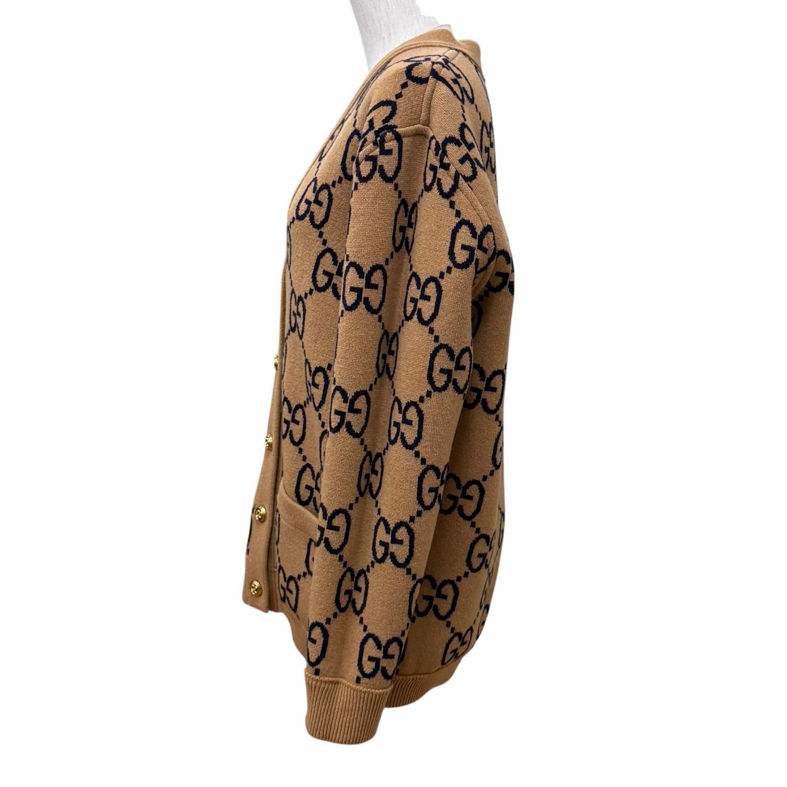 未使用品☆GUCCI グッチ 773903 ウール混 リバーシブル チェック