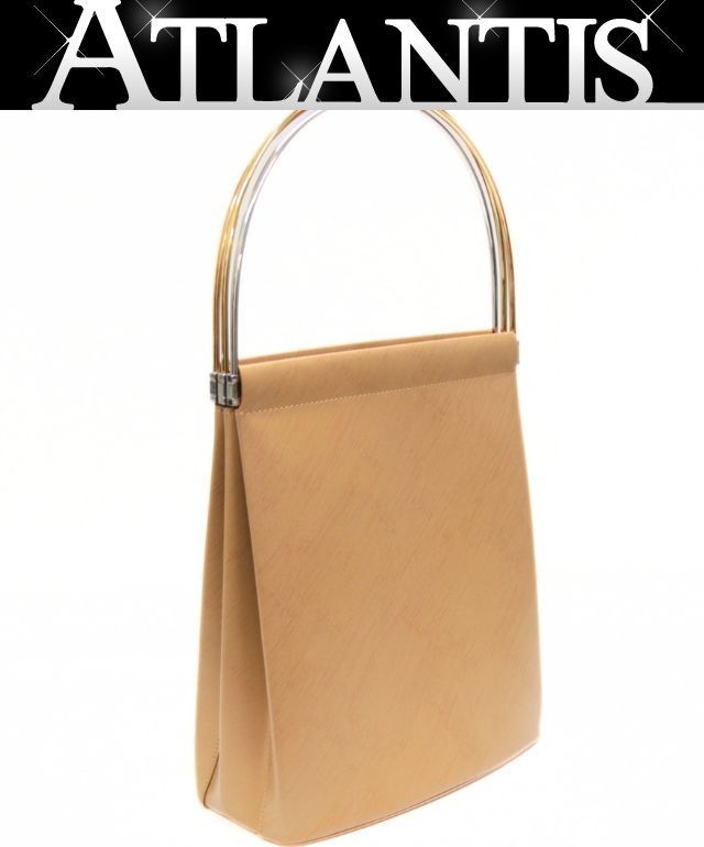 美品 カルティエ Cartier トリニティ ハンドバッグ レザー ベージュ