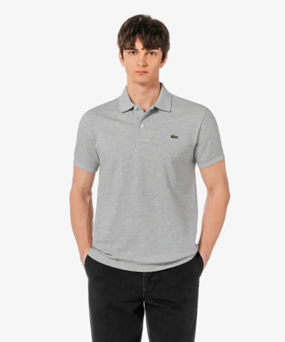 (新品) LACOSTE ラコステ フレンチ レギュラーフィット ベーシック ポロシャツ メランジュグレー 4