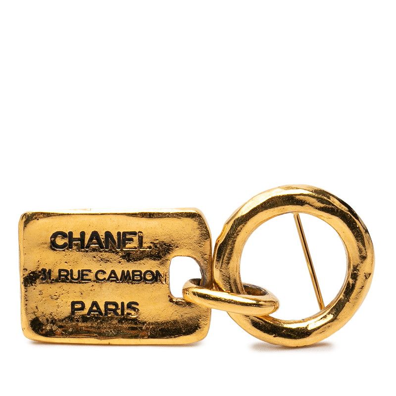 Q2359 美品 シャネル ココマークロゴ 31RUE CAMBON ブローチ シャネル ココマーク 31 RUE CAMBON PARIS ブローチ ゴールド メッキ