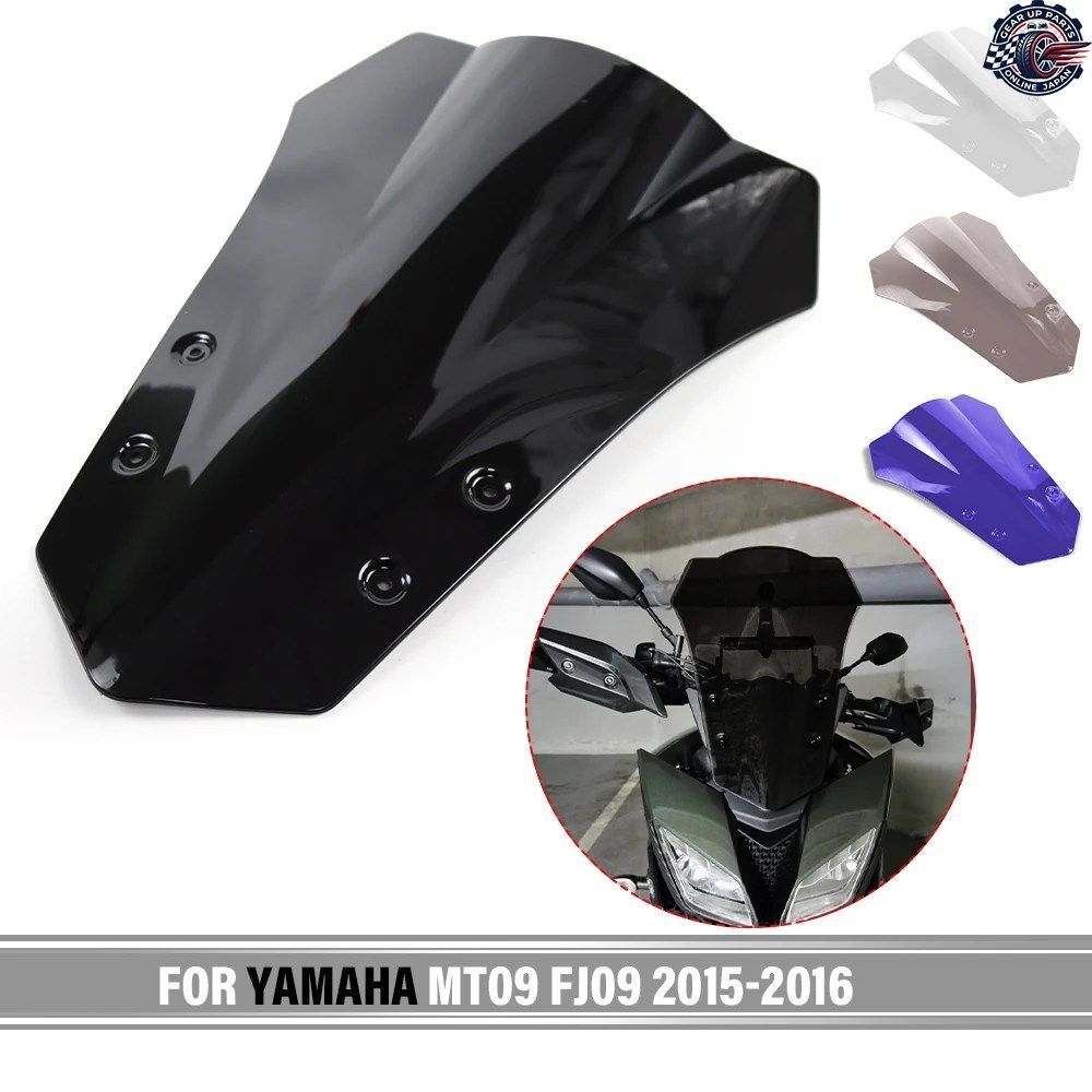 オートバイ用ダブルバブルウインドシールド ウインドスクリーン スクリーン ヤマハ MT-09 TRACER MT09 FJ09 FJ-09 2015 2016 15 16 MT-09 T