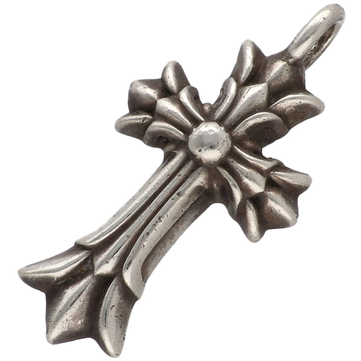 【中古】 CHROME HEARTS クロムハーツ ダブルCHクロス チャーム SV925 シルバー ペンダント ネックレス メンズ レディース 26014606 AO