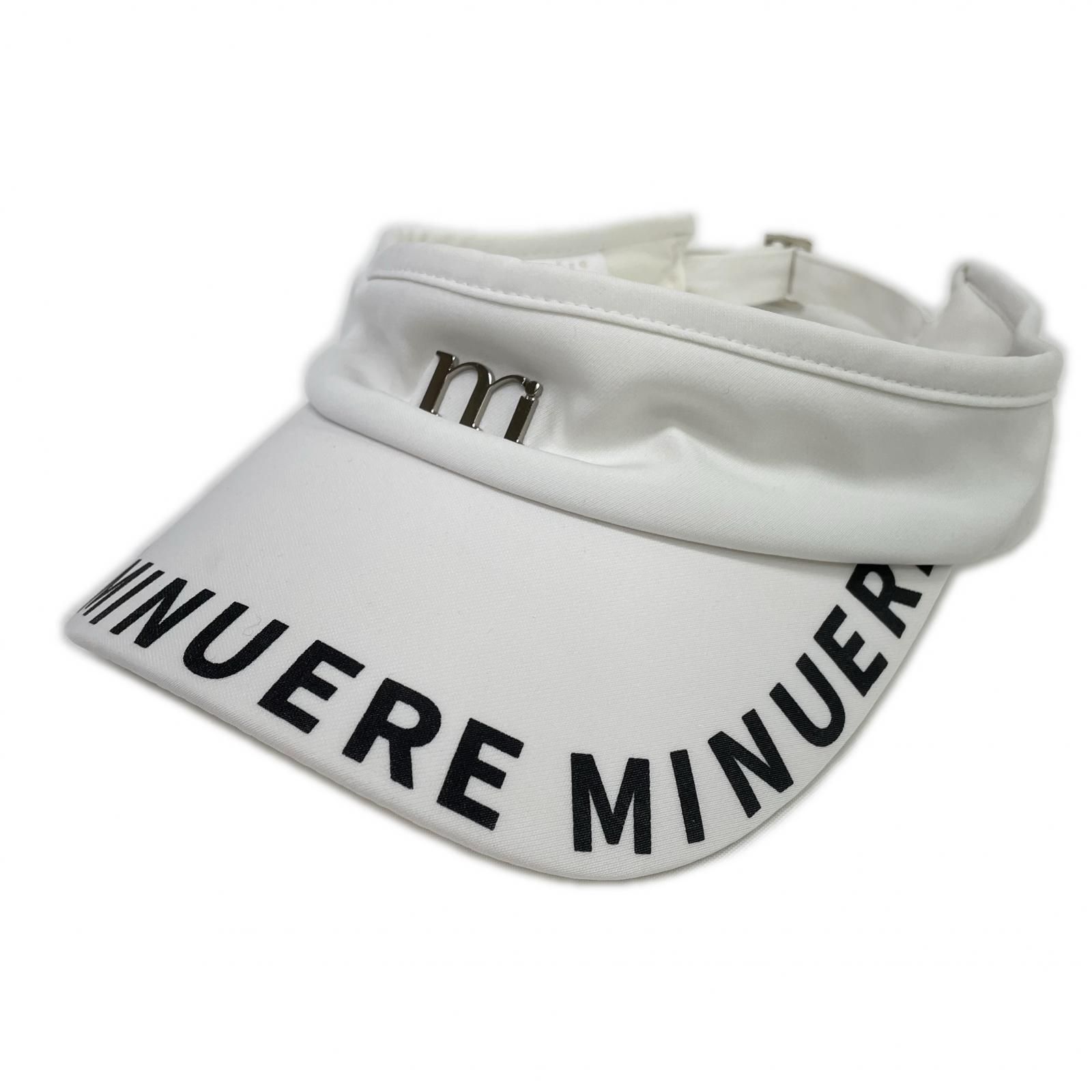 中古 サンバイザー フリー 白 ホワイト ミヌエール MINUERE ツバロゴ