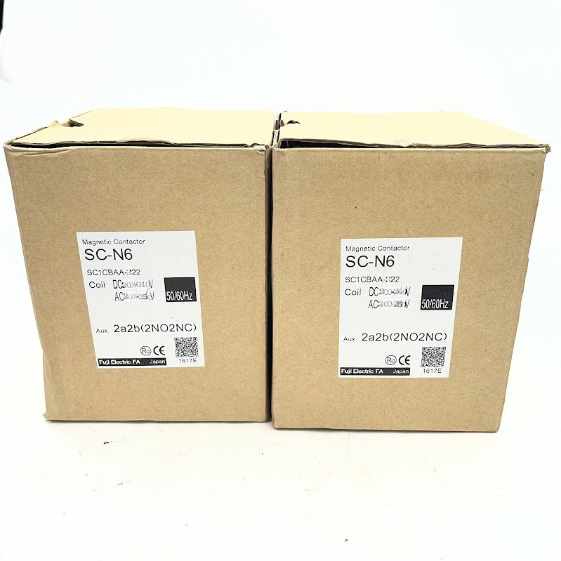 【ジャンク】富士電機 標準形電磁接触器 SC-N6 コイル200V 2a2b　2個セット（現状販売）