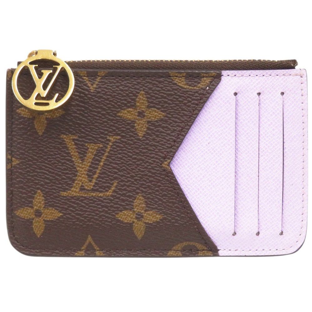 美品 ルイ ヴィトン ポルトカルト ロミー モノグラム M82938 ライラック カードケース 財布 LV 0419 LOUIS VUITTON