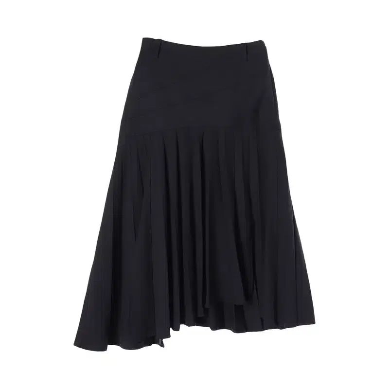 システム (WOMEN - M) ウール ブレンド プリーツ アシンメトリー スカート