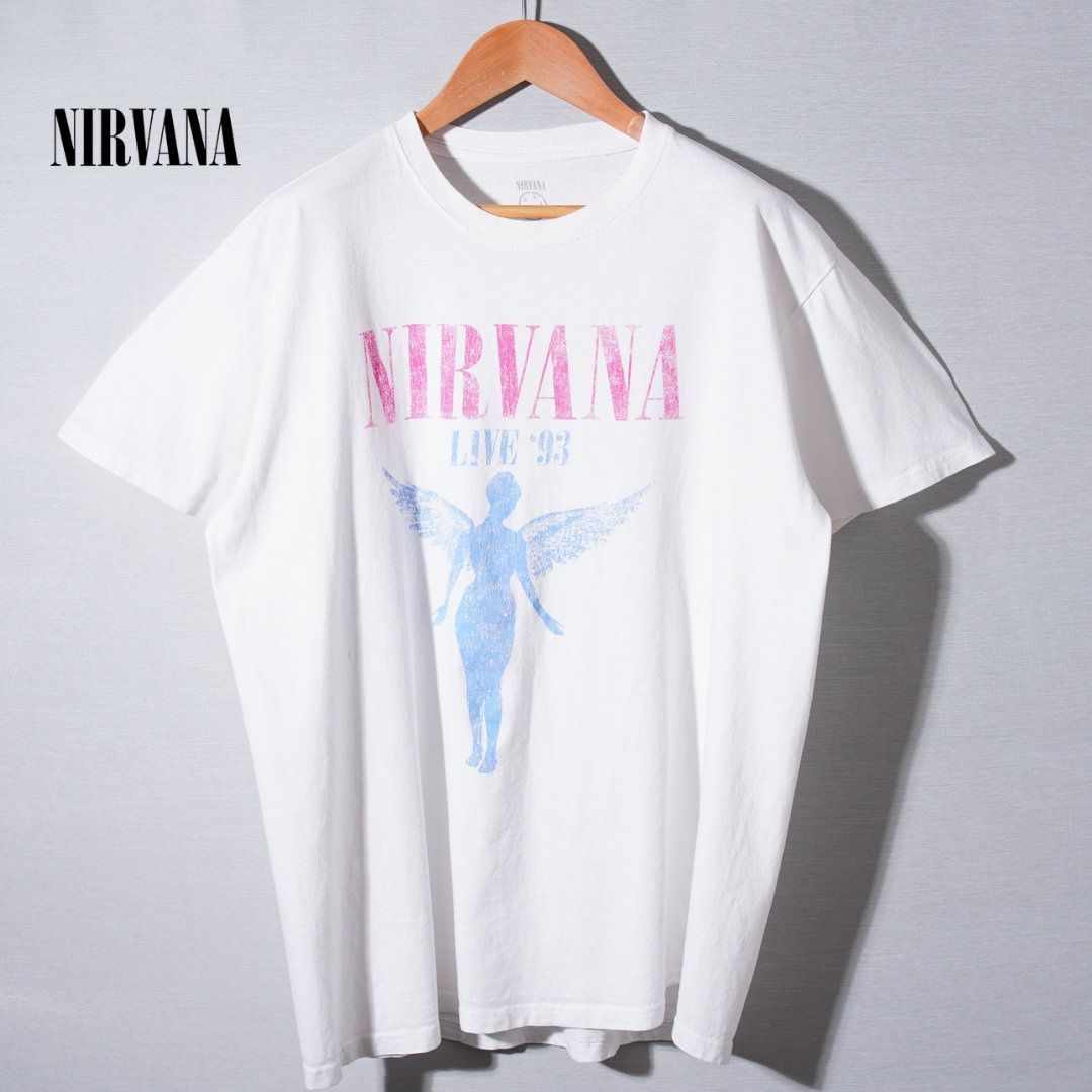 ニルヴァーナ NIRVANA Tシャツ L 相当 表記 XXL ホワイト バンT バンド