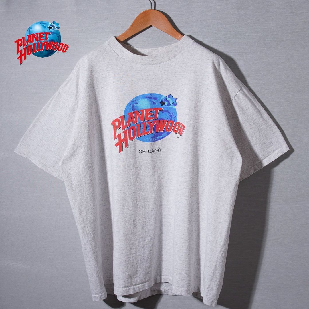 90s USA製 プラネットハリウッド Planet Hollywood Tシャツ XL グレー