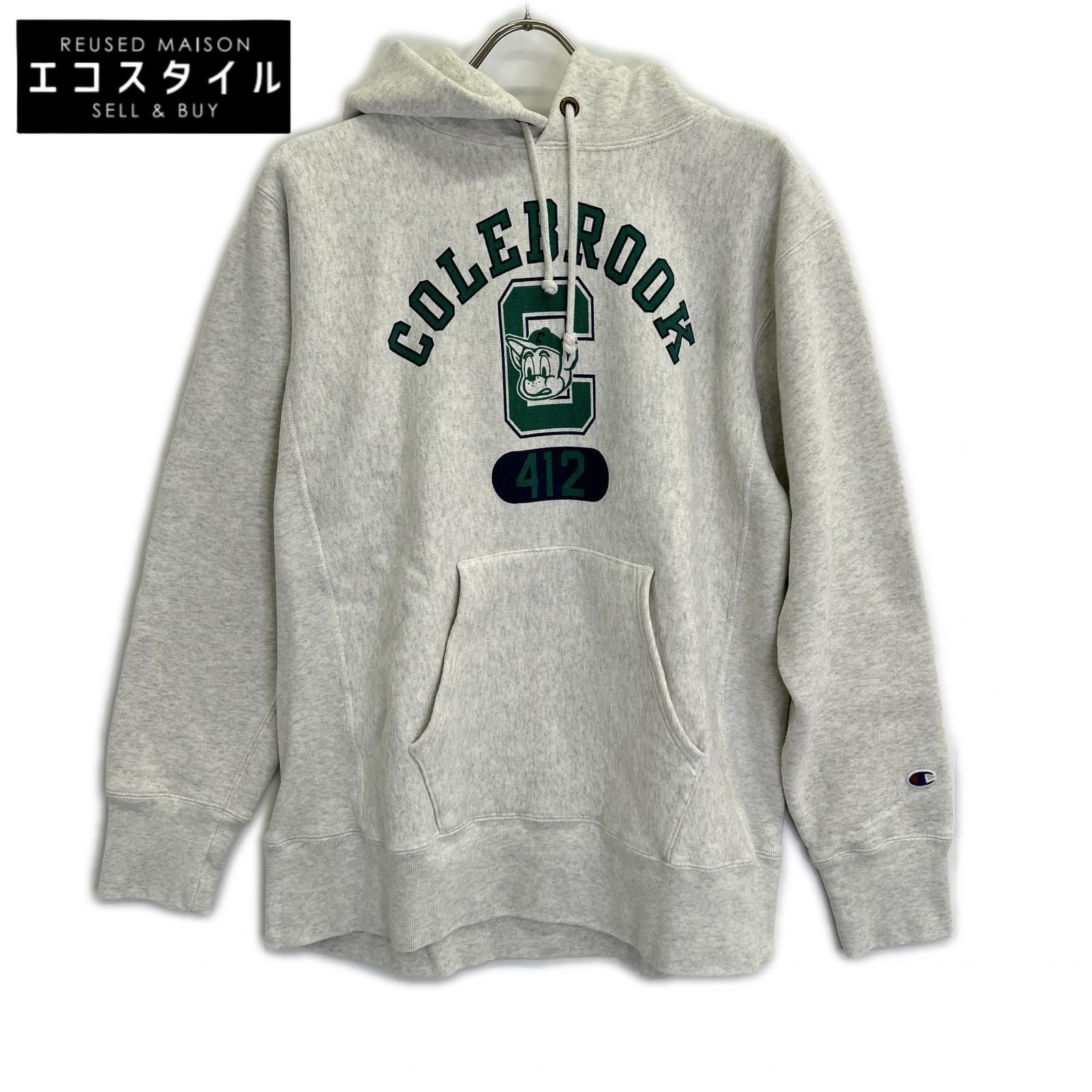 Champion チャンピオン オートミール C3-A124 リバースウィーブ(R) フーデッドスウェットシャツ X -LARGE