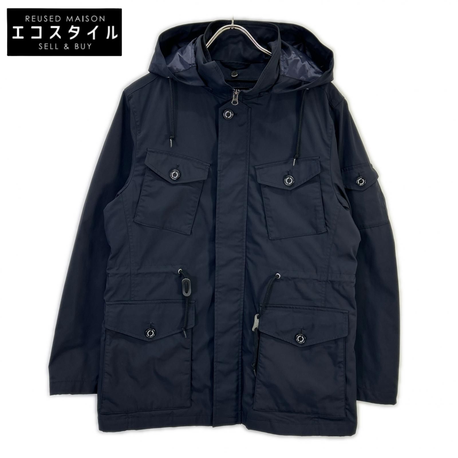 MACKINTOSH PHILOSOPHY　マッキントッシュフィロソフィー　ネイビー ライナー付き ナイロン フーディジャケット　40