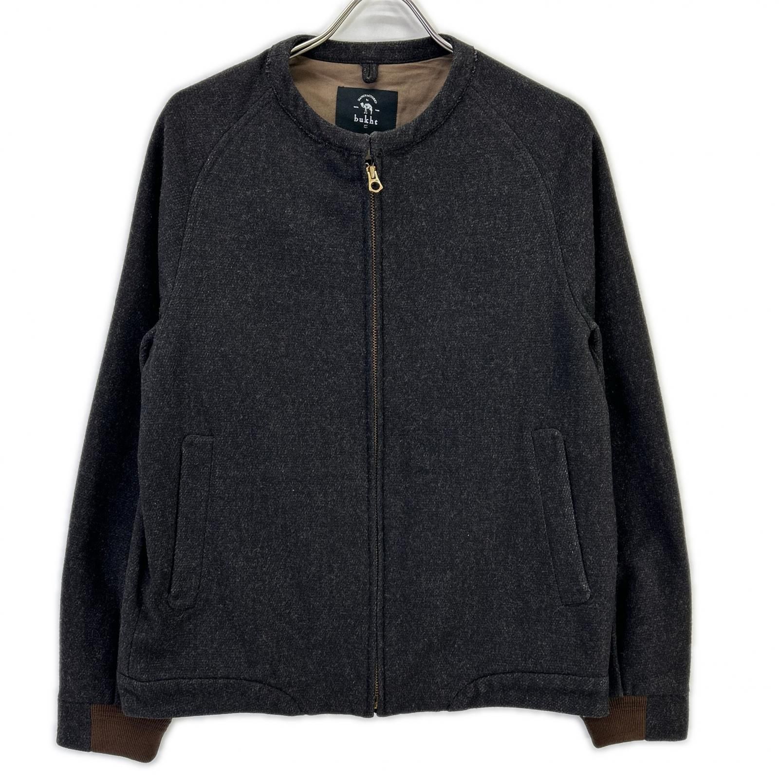 bukht ブフト B-66508 ブラック ウール×カシミヤ ノーカラージャケット 1 bukht ブフト B-66508 ブラック ウール×カシミヤ ノーカラージャケット