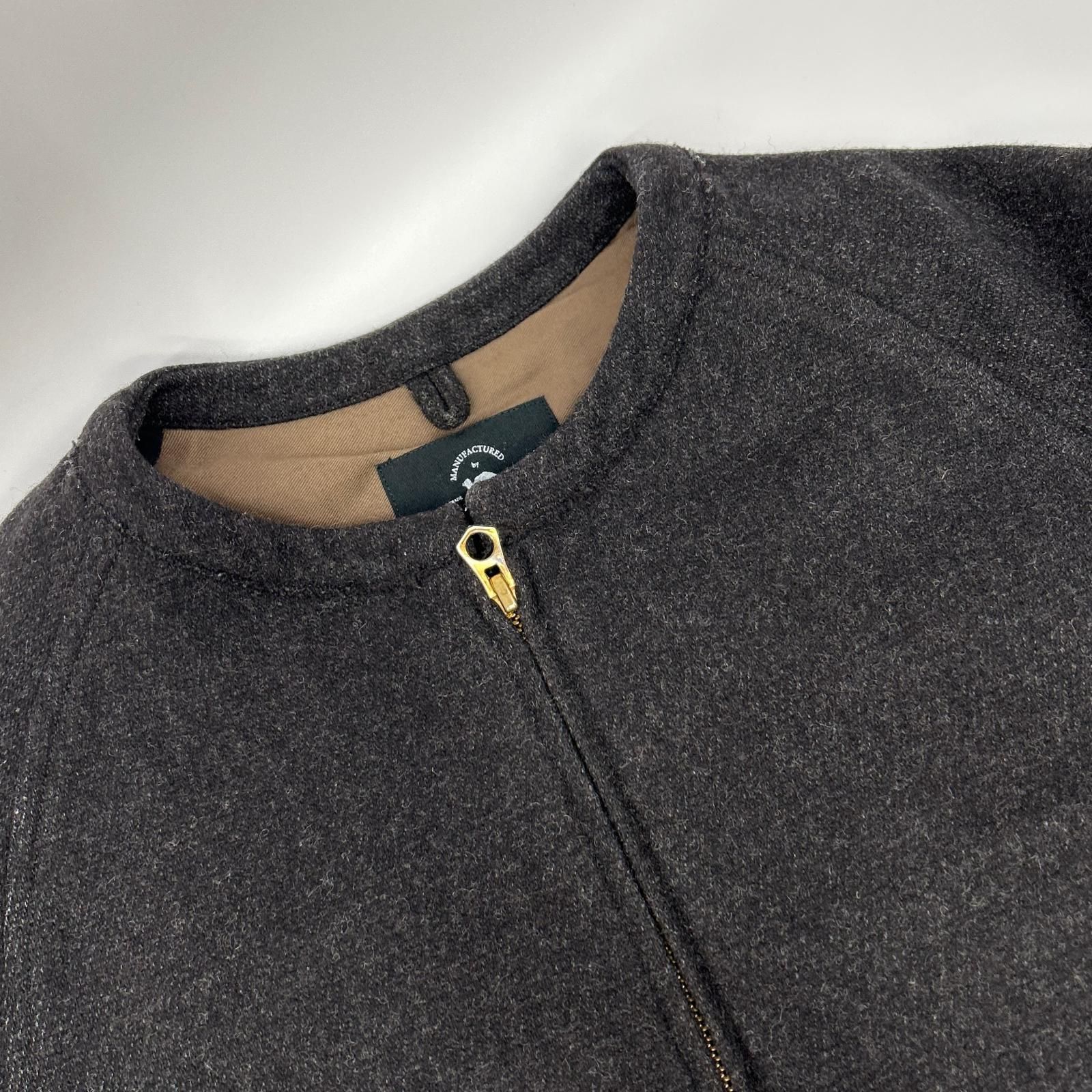 bukht ブフト B-66508 ブラック ウール×カシミヤ ノーカラージャケット