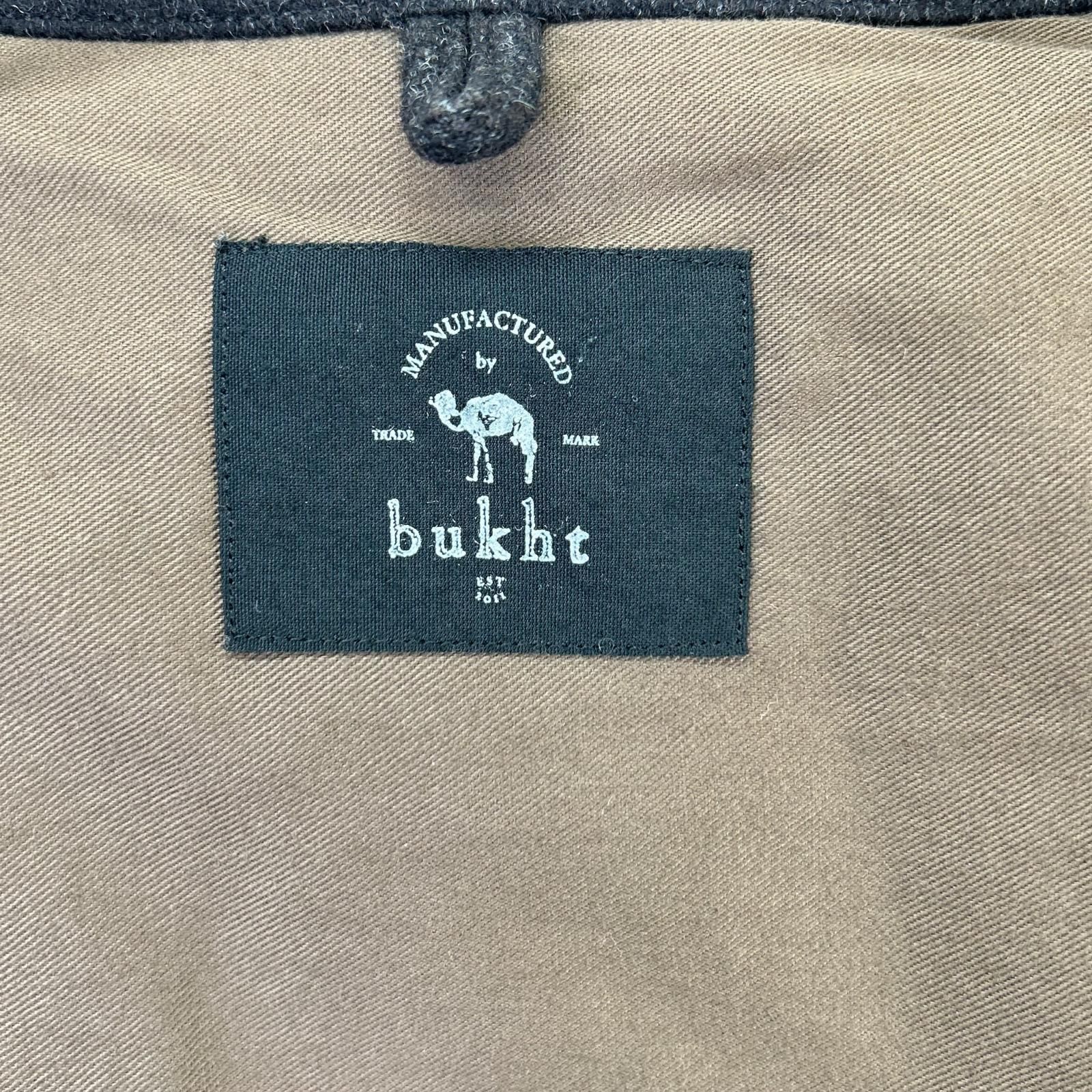 bukht ブフト B-66508 ブラック ウール×カシミヤ ノーカラージャケット