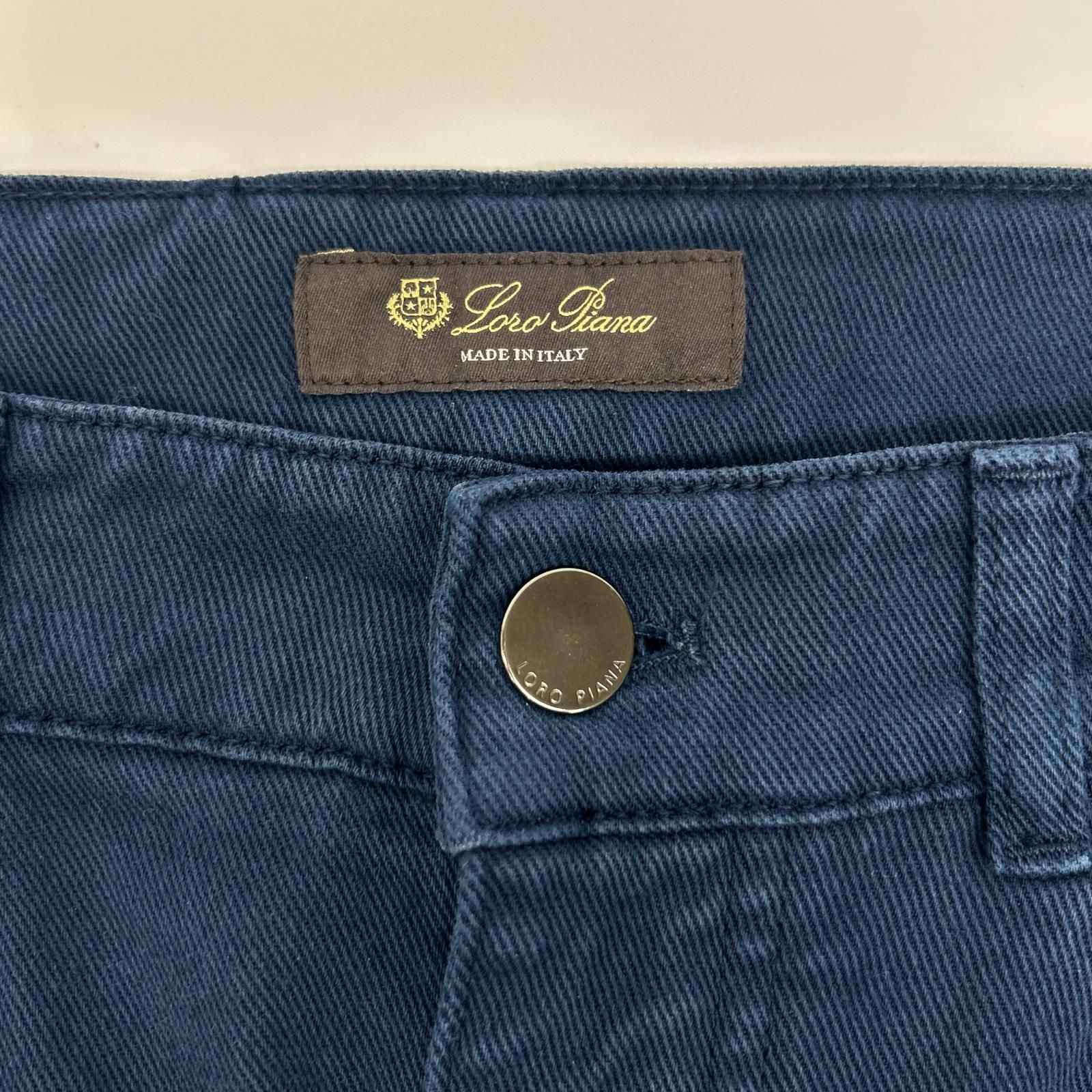 Loro Piana ロロピアーナ FAM3466 ネイビー コットンパンツ - メルカリ