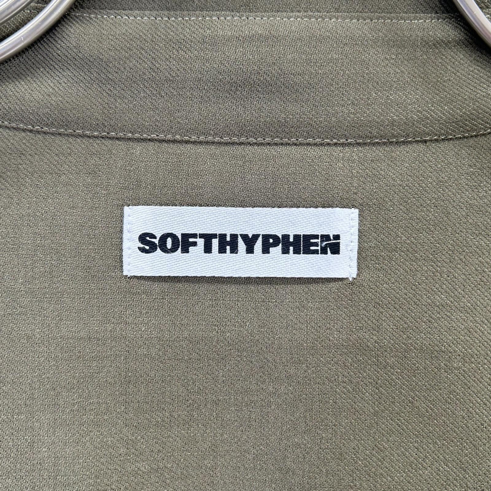 SOFTHYPHEN ソフトハイフン MGMFB232251 オリーブ ウール混 長袖シャツ 