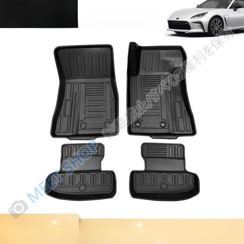【新品未使用】TOYOTA GR86 2022年以降専用 TPEフロアマット 車内フロアマット 防汚マット 車内保護パーツ 高品質TPE素材 低臭気 易洗浄 フィット性良好 防滑加工 全領域カバー スタイリッシュ 取付簡単 CJD526Q027