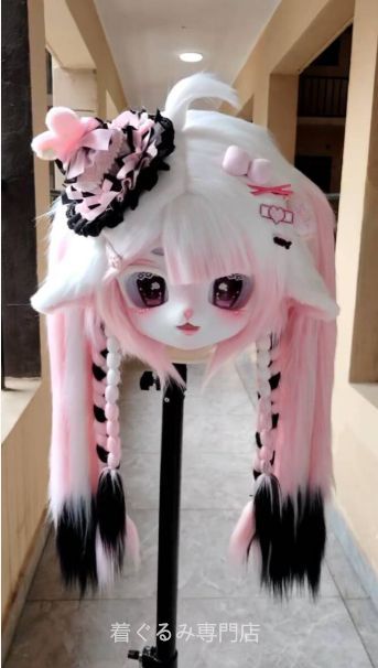 犬　猫　着ぐるみ ヘッド全頭　ヘッド ケモノ ファースーツ ぬいぐるみ コスプレ コスチューム Kurumi 一点物 C161