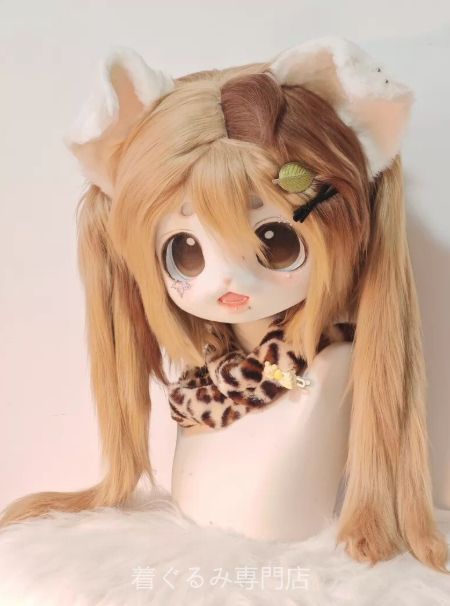 犬　猫　着ぐるみ ヘッド全頭　ヘッド ケモノ ファースーツ ぬいぐるみ コスプレ コスチューム Kurumi 一点物 C162
