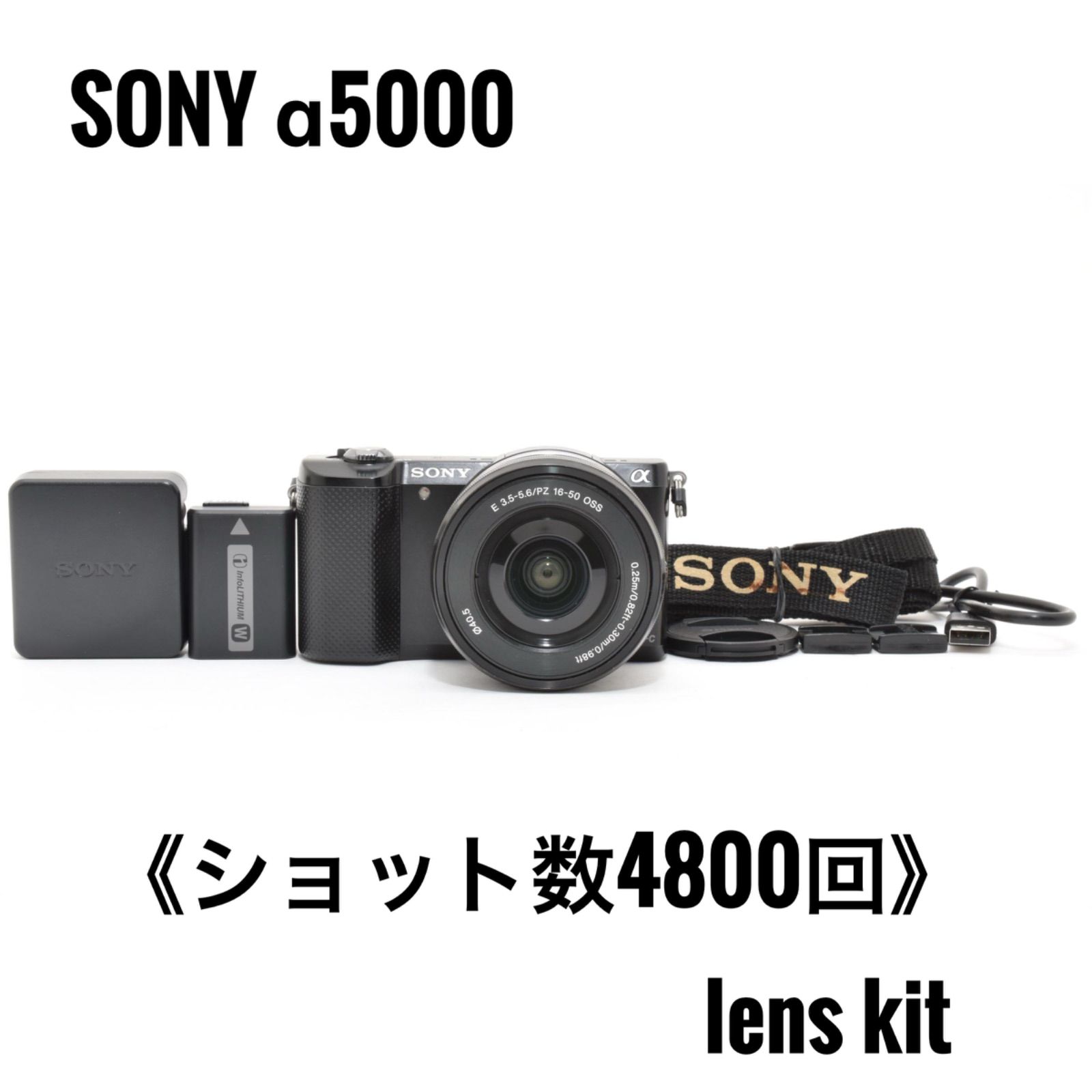 ソニー SONY α5000 レンズキット ショット数4800回 ミラーレス一眼