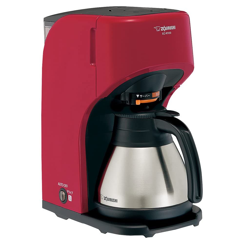 象印マホービン コーヒーメーカー 5杯用 レッド EC-KV50-RA　ステンレス おいしい　ドリップコーヒー