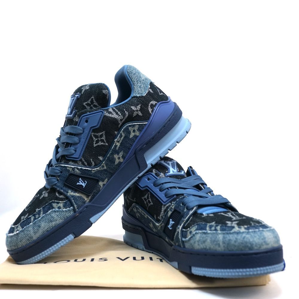LOUIS VUITTON ルイヴィトン LV TRAINER LINE SNEAKER モノグラムデニム LVトレイナー ライン スニーカー ブルー 6サイズ（約25cm）１AC4YP
